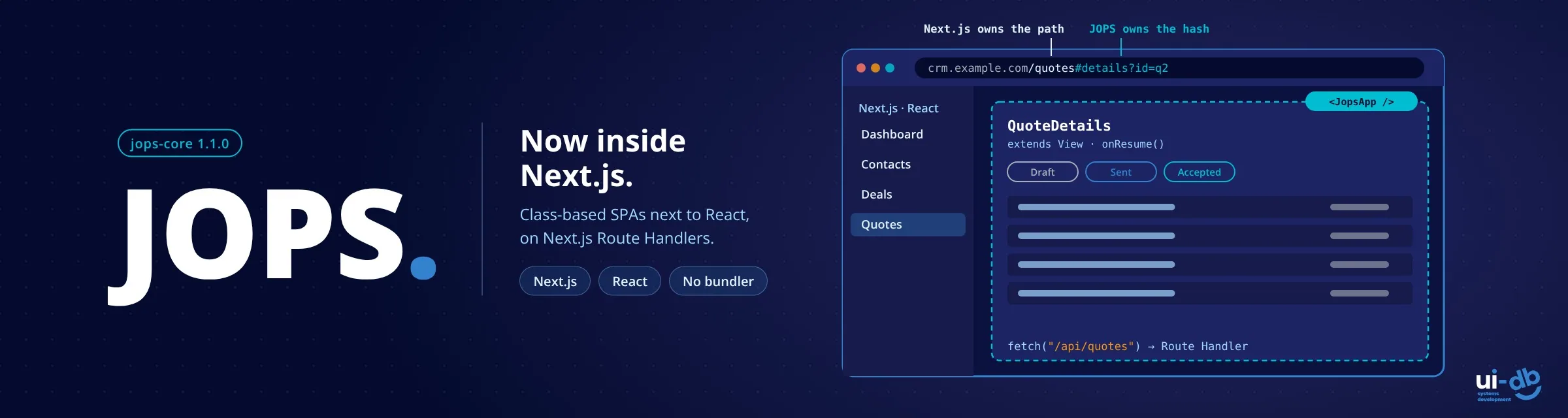JOPS Meets Next.js: Class-Based SPAs Inside Server-Rendered Apps