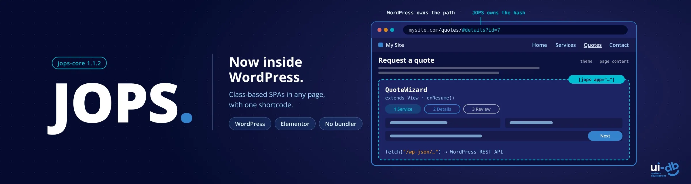 JOPS Comes to WordPress: Class-Based SPAs Inside Your Pages