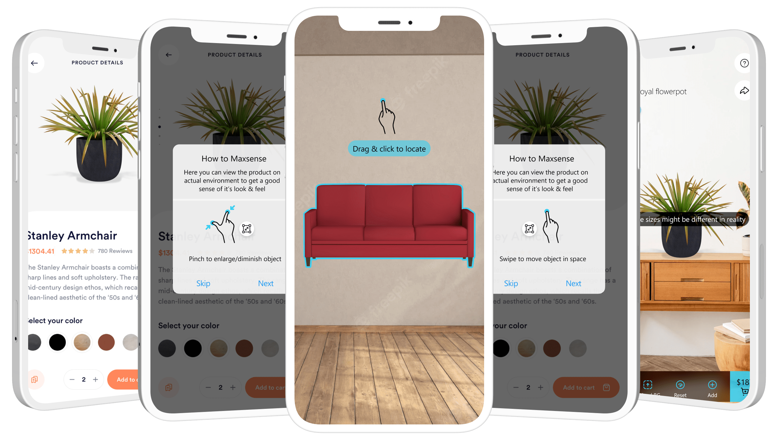 We Specified, Designed & Developed Maxsense AR – hero screenshot